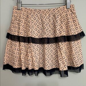 Garnet Hill Kids Girls Tiered Skirt Skort Large